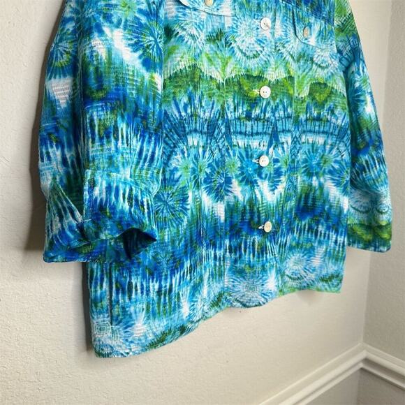 Alfred Dunner‎ Women's Jacket Multicolor Size 12 3/4 Sleeve Button Closure - Picture 3 of 15